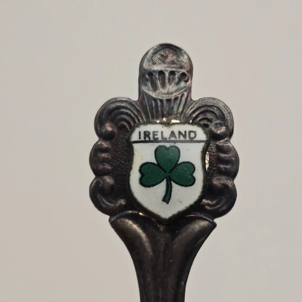 Vintage Lot of 9 European Souvenir Collector Spoons Enamel Travel Set Multi-City